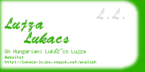lujza lukacs business card